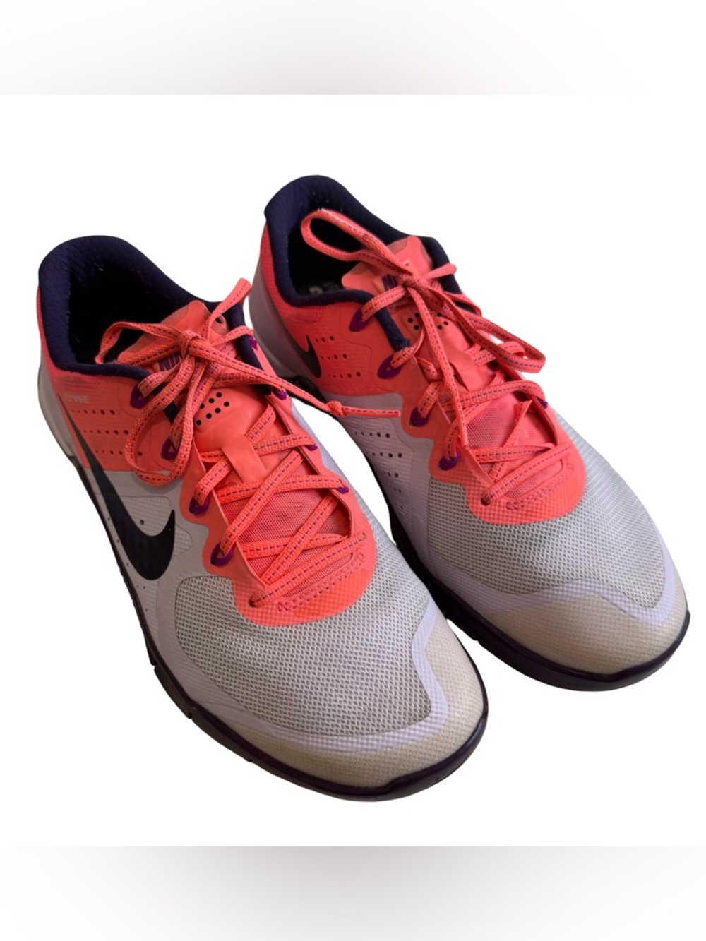 Nike Metcon 2 Training Shoes Women’s Size 8.5 Gray Pink CrossFit Gym EUC